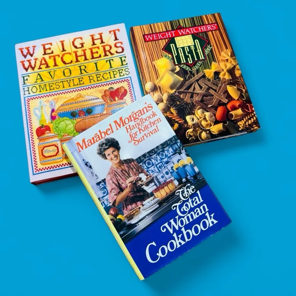 Vintage Cookbook Lot 3 Retro Foodie Diet DIY Recipe Meal Planning